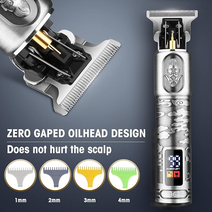 RESUXI Hair Clippers for Men & Electric Razor Shavers Set,Cordless Hair/Beard Trimmers Grooming Kit,Hair Liners Clippers for Hair Cutting Barbers Supplies,LCD Display 2 Foil Head