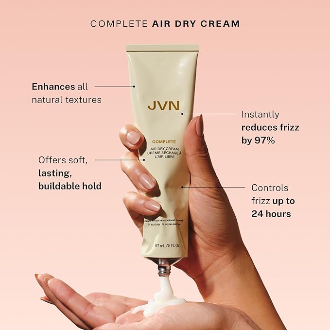 JVN Trusted Trio Travel Essentials Hair Products, Pack of 3, Includes Air Dry Cream, Instant Recovery Serum, and Pre-Wash Scalp Oil, Hair Care for Women and Men, Silicone Free