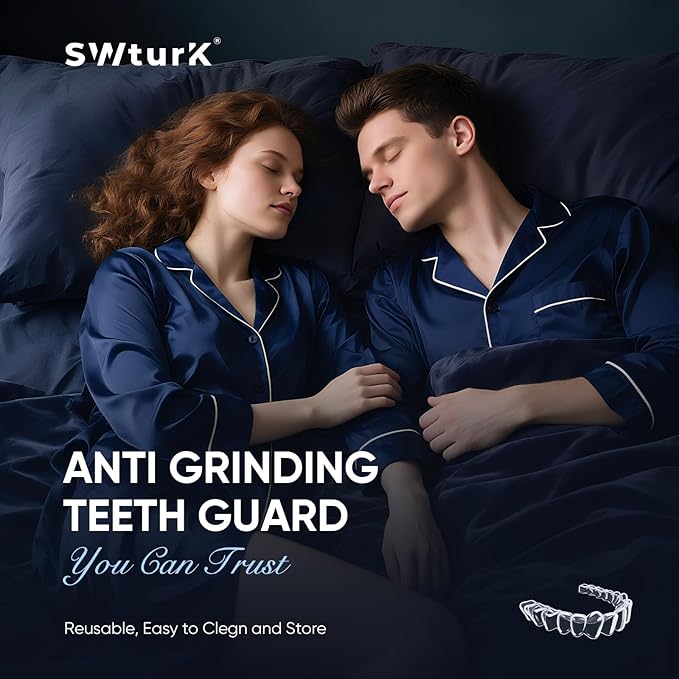 Mouth Guard for Clenching Teeth at Night, Mouth Guard for Grinding Teeth at Night, Comfortable & Reusable Adult Teeth Grinding Mouthguards for Sleeping, Includes 16pcs & 4 Travel Case