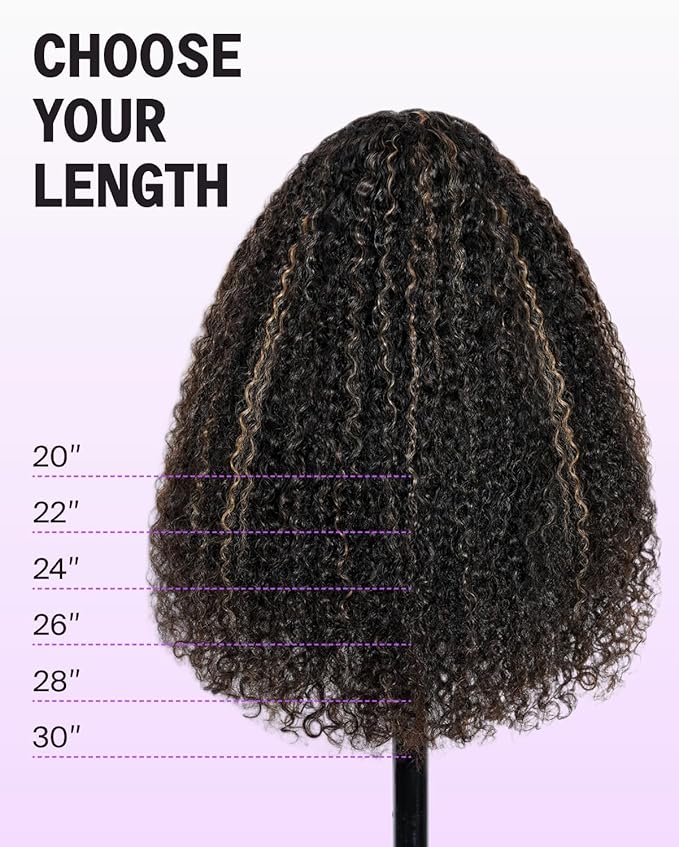 Megalook Glueless Wigs Human Hair Pre Plucked Pre Cut Ombre Deep Wave Human Hair Wig for Black Women 5x6 HD Lace Closure Curly Wigs Human Hair Glueless Wear and Go 210 Density 20 Inch 1B/27