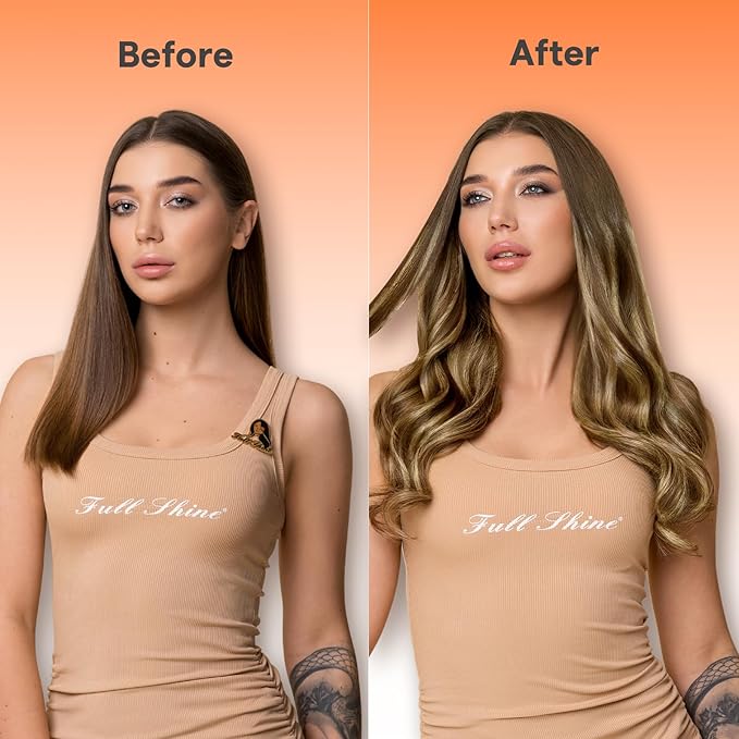 Full Shine Butterfly Weft Hair Extensions Invisible Pu Hole Weft Real Human Hair For Women Color Medium Brown To Honey Blonde Double Side Genius Weft Human Hair 80 G16 Inch