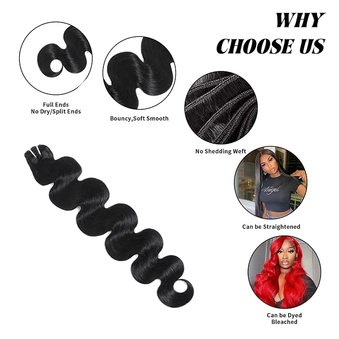 15A Raw Indian Human Hair Bundles Body Wave Bundles Human Hair,Triple Lifespan Virgin Remy Hair,No Tangle Shedding,Keep Texture Silky Soft After Multiple Washes (1 Bundle Natural Black, 30 inch)