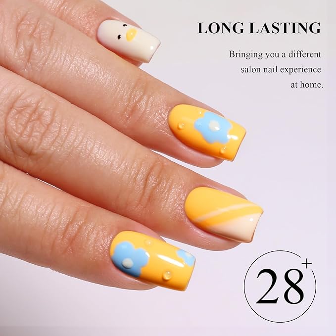 Imtiti Gel Nail Polish, 1Pcs Candy Yellow Soak Off UV LED Gel Polish, Long Lasting, Nail Art Manicure Salon DIY at Home for Spring and Summer (0.34 Fl Oz-964)