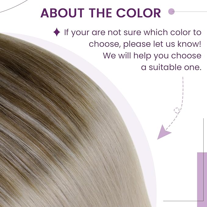LaaVoo U Tip Hair Extensions Human Hair Light Brown Fading to Light Blonde Ombre Ktip Human Hair Extensions 18 inch 1g/1s 50set