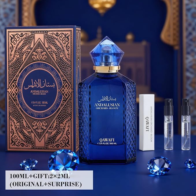Andalusian Orchard - Bloom Eau De Parfum, Long-Lasting Woody Citrus Aromatic Perfume for Men - 100ml | 3.4 fl. oz + 2ml Samples
