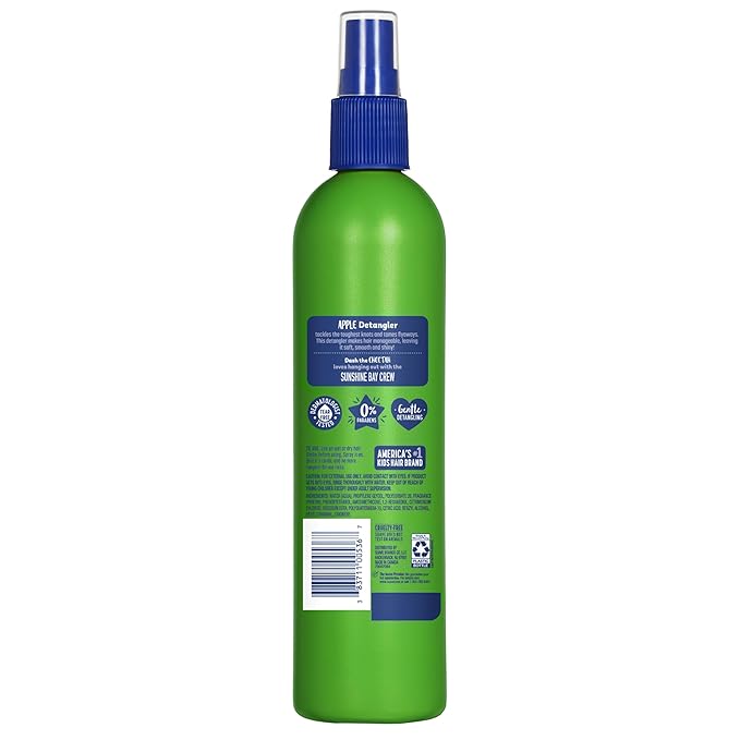 Suave Kids Silly Apple Detangler Spray, Tear-Free Leave In Conditioner for Kids, Smooths & Tames Knots for Soft, Shiny Hair, 6 Count, 10 fl oz