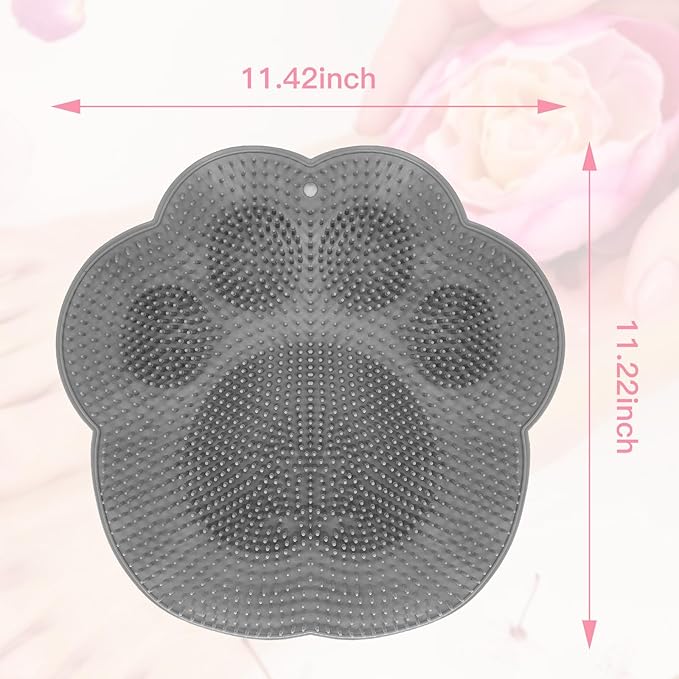 4-Pack Bath Scrubber Mat for Back Scrubbing and Foot Exfoliation - Dual-Use Shower Mats with Non-Slip Suction Cups - Soft, Durable, and Hygienic - Perfect for Full-Body Cleansing and Spa-Like Comfort