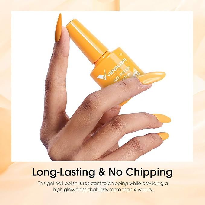 VENALISA Orange Gel Nail Polish 1 Pcs Bright Neon Orange Color Gel Polish Soak Off UV Gel DIY at Home Manicure Salon Nail Art For Girls Women