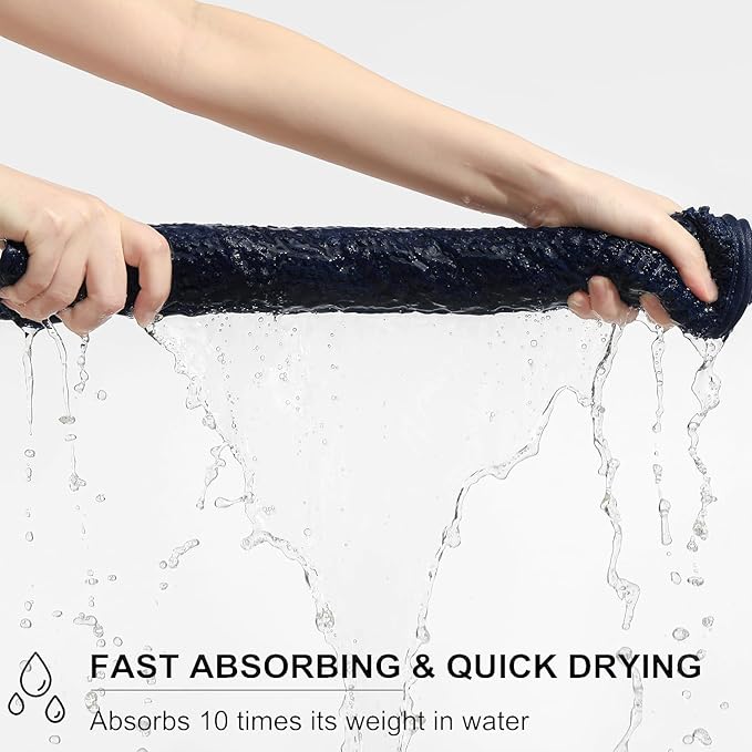 Ycosy 4 Pack Extra Large Microfiber Bath Towels Set,35x70 inches,600GSM,Less Lint Highly Absorbent Super Soft & Quick Dry,Oversized Bath Towels,Perfect for Bathroom Gym Pool,Navy