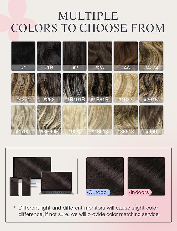 DOORES Invisi Edge Seamless Tape in Hair Extensions Human Hair, Light Dark Brown 10 Injection Tape-ins with 10 Injection Tape-ins 50g 16 Inch, Injected Tape in Extensions Thick Ends