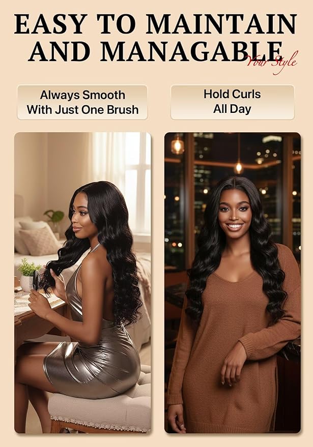 TRIIPPY Real Raw Cambodian Natural Wavy Bundles Human Hair,100% Cambodian Raw Hair Sew in Weave 3 Bundles,5X Lasting And Durable Over Virgin Hair Bundle,No.1 Raw Hair Brand On Amazon(14 14 14 Inches)