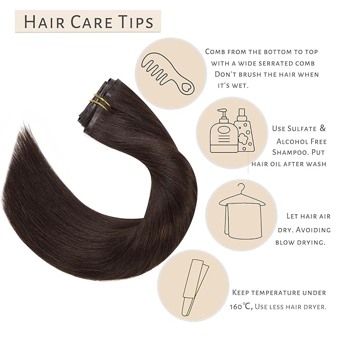 Caliee Seamless Clip in Hair Extensions Real Human Hair 22Inch 110G 7Pcs Invisible PU Weft Color 2A Light Dark Brown Clip on Hair Extensions Human Hair Natural & Thick & Straight