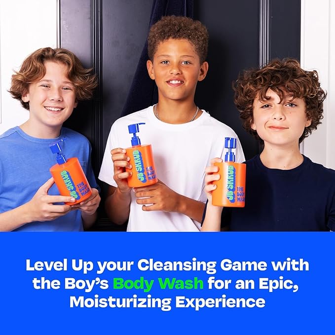 JB SKRUB Body Spray and Body Wash for Teen Boys, Tweens, and Kids with Citrus Scent - Conquer Funk, Banish Smell, and Freshen Up