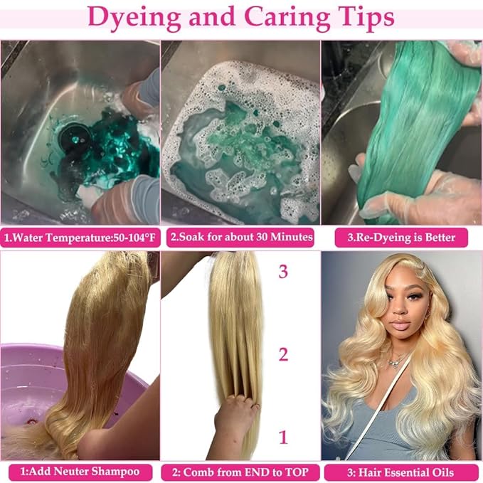 32 Inch 613 13x6 Lace Front Wig Human Hair 200% Density Blonde Body Wave Lace Front Wigs Human Hair Pre Plucked 613 Blonde HD Lace Frontal Wigs