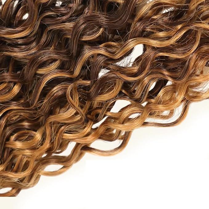 26 26 26 inch Blonde Bundle P427 Human Hair Bundles Highlight Deep Wave Bundles 2 Tone Blonde and Brown Color 300g