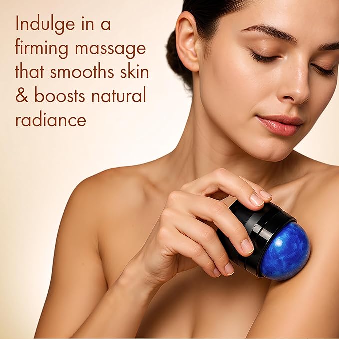 Majestic Pure Firming Body Massage Oil with Collagen – Helps Smooth The Appearance of Cellulite & Improve Skin Texture – Refreshing Aromatherapy Body Oil for Legs & Full Body – 8 Fl Oz, with Roller