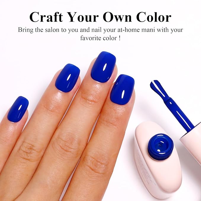 Imtiti Neon Blue Gel Nail Polish, 1Pcs Royal Navy Blue Soak Off UV LED Gel Polish, Long Lasting Manicure Salon DIY at Home for Autumn and Winter (0.34 Fl Oz-1912)