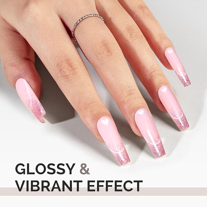 MelodySusie 0.5fl oz Nude Pink Gel Nail Polish, Nails Soak Off UV LED Bubblegum Pink Gel Polish Gift for Women Nail Art Manicure Salon DIY Nail Design Decoration at Home-A2603