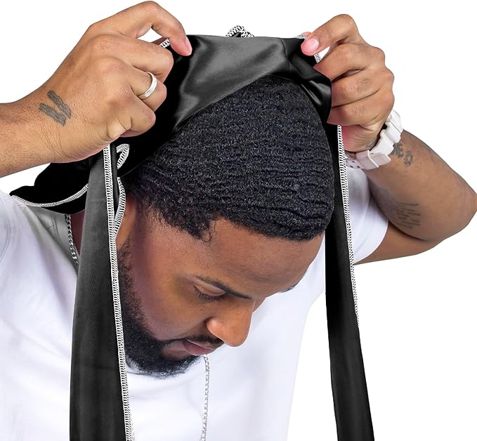 ForceWave Silky Durag for Men Wave Cap Satin Dorag for Men Women 360 Wave