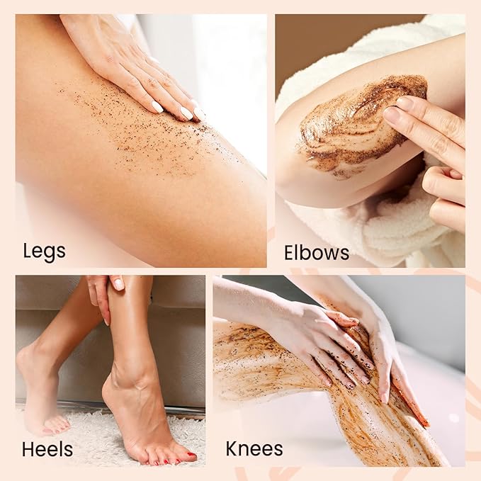 Brown Sugar and Coffee Foot & Body Scrub - Energizing Brown Sugar & Moisturizing Coffee Scrub Body Exfoliator for All Skin Types - Hydrating Exfoliating Spa Treatment - 10 oz