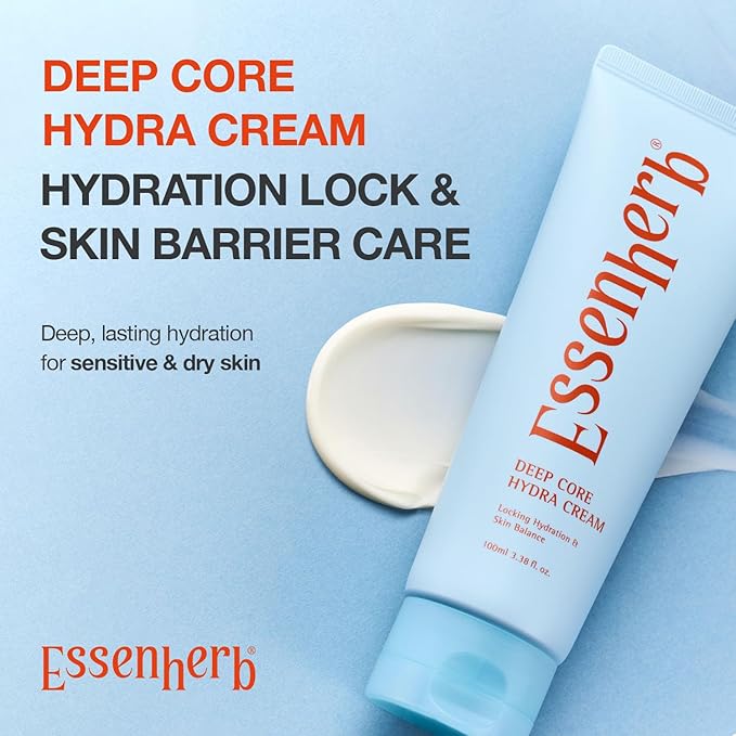 Deep Core Hydra Cream + Deep Core Hydra Ampoule | Korean Skincare Moisture Care Duo with Hyaluronic Acid, Lightweight Hydration for Dry or Combination Skin
