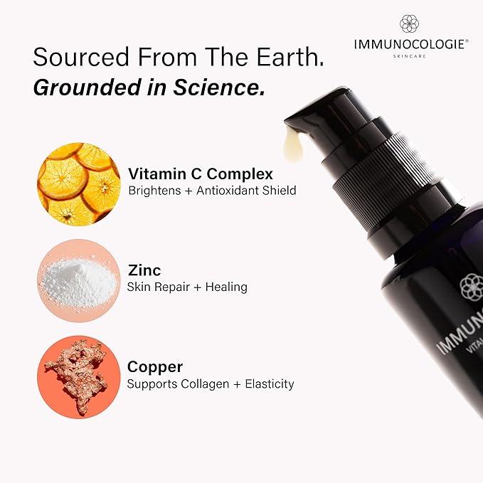 IMMUNOCOLOGIE Super 7 Elixir Face Serum - Anti-Aging Facial Serum with a Proprietary Blend of Antioxidants, Elastin, and Collagen Addressing The Seven Major Signs of Aging - 1 fl oz/30 ml