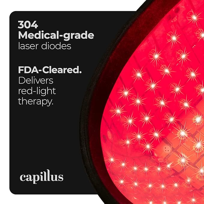 Capillus Pro S1 Red Light Therapy for Hair Growth Hair Red Light Therapy Red Light Cap for Hair Regrowth, 304 Laser Cap for Hair Regrowth Red Light Hair Therapy Laser Hair Growth Cap