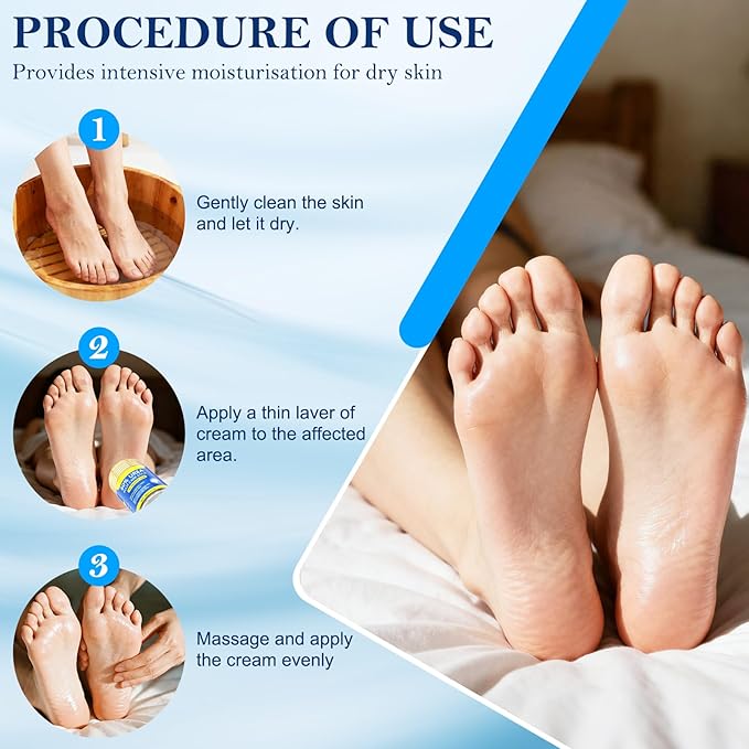 60% Urea & 2% Salicylic Acid Foot Cream for Cracked Heels, Intensive Moisturizing and Anti-Cracking, Repairs Dry and Rough Skin, Fast Absorbing, Callus Remover for Feet, Hands, Knees, Elbows (2)