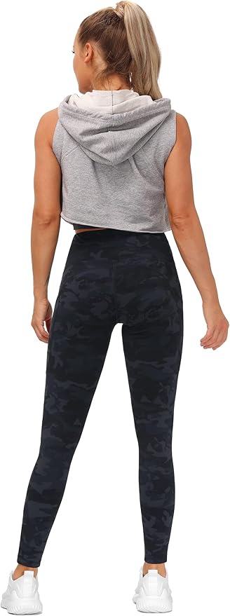 THE GYM PEOPLE Thick High Waist Yoga Pants with Pockets, Tummy Control Workout Running Yoga Leggings for Women