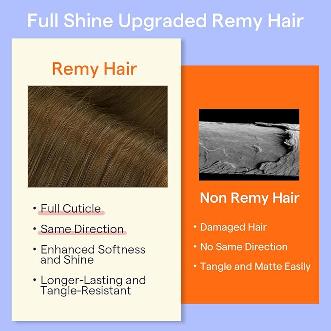 Full Shine 16 Inch Clip in Hair Extensions Light Brown Clip in Extensions Real Human Hair Seamless Hair Extensions Clip ins Natural Hair 7 Pcs 120 G
