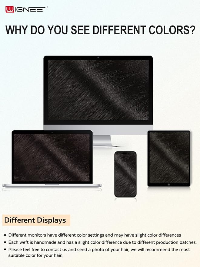 WIGNEE 100% Remy Double Weft Invisible PU OVO Human Hair Extensions 14 Inch Micro Beads Real Human Hair Extensions Natural Black Genius Hair Extensions Real Human Hair (1B)