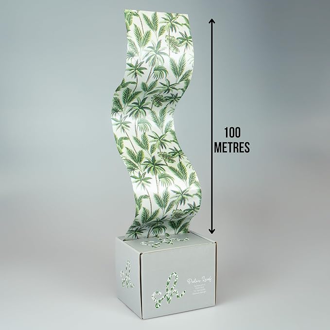 Simply Hair Pop-Up Hair Foil - 500 Pre-Cut & Folded Sheets for Hair Dye, Highlights & Balayage - Embossed, No-Slip Grip - Pop-Up Dispenser - 12.7x27.9cm - Palm Leaf