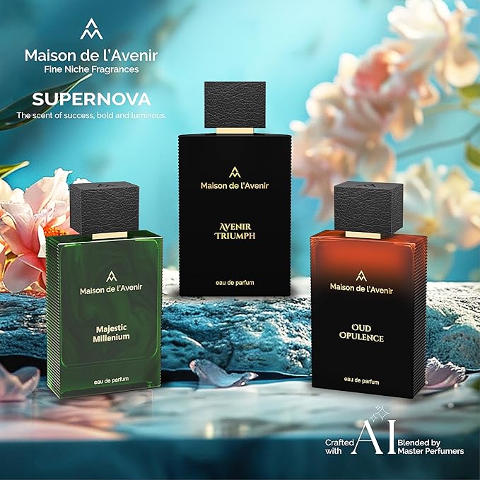 Maison de l'Avenir Avenir Triumph – SUPERNOVA COLLECTION | Citrus Spicy Fragrance | Unisex Cologne & Perfume | Natural & Essential Oils | Eau de Parfum (36 Hours) | Made in UAE | 100ml / 3.4 fl. oz.