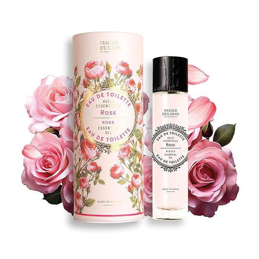 Panier des Sens - Rose Eau de Toilette 1.7 Floz - Floral & Feminine Fragrance - Daily Light Perfume for Women - Parfum Crafted in Grasse, France - Gifts for Her - Elegant Packaging