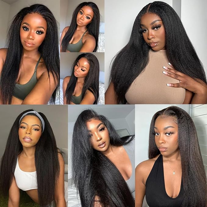 Single Bundle Kinky Straight 18 Inch Human Hair Bundles Yaki Straight 1 Bundle 100% Unprocessed Weave Raw Hair 12A Brazilian Virgin Kinkystraight Hair Bundles Natural Color Hair Extensions