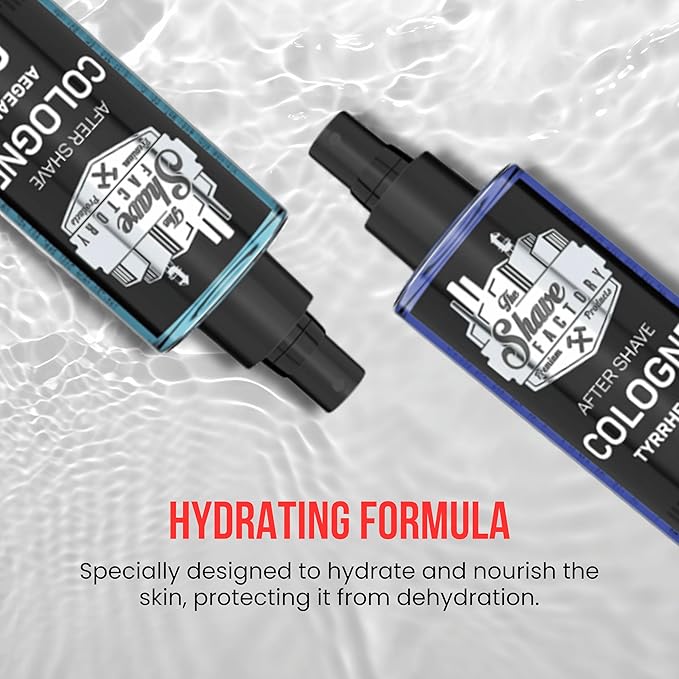 the shave factory After Shave Cologne Series - Cologne for Men, Aftershave for Men, Refreshes and Relieves Face and Skin (04 Caribbean)