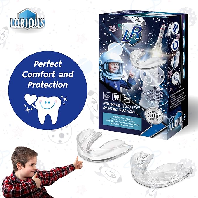 Moldable Mouthguard Custom Fit for Grinding Teeth & Clenching Night & Day Protection Pack of 6 in 2 Sizes for Kids & Small Mouths
