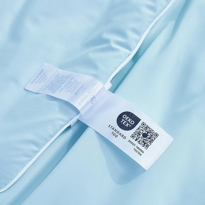 Cozy Bliss Cooling Comforter King Size, Cooling Blankets for Hot Sleepers and Night Sweats, Sky Blue Summer Comforter for King Size Bed, Breathable Soft Lightweight Silk Smooth