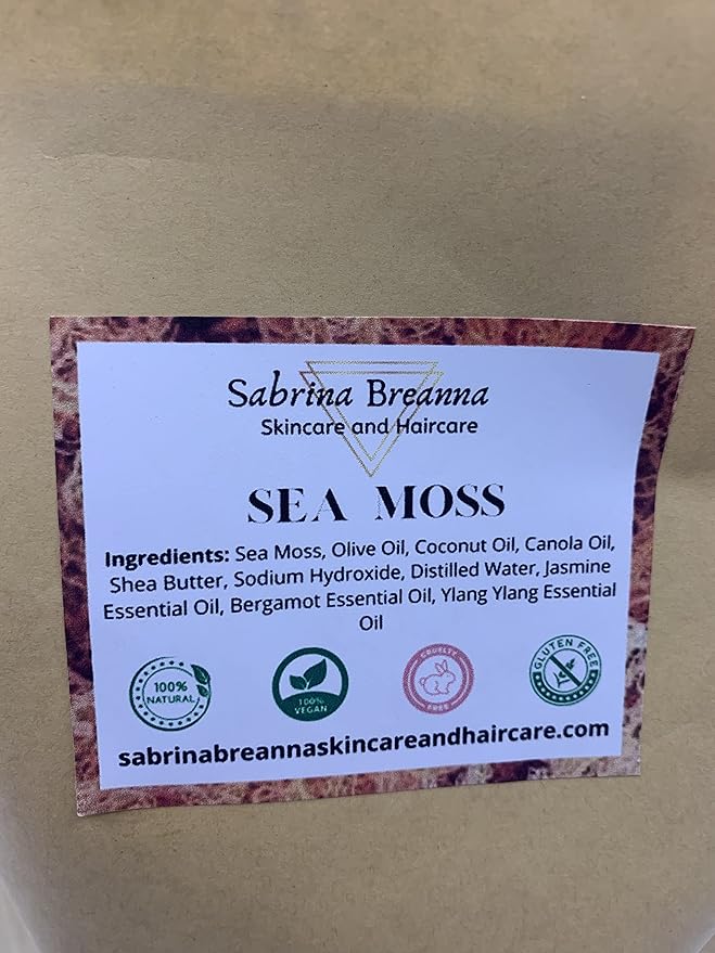 Sea Moss Misfits Soap Bars| Handmade| For All Skin Types Acne, Eczema, Psoriasis | Shea Butter, All Natural, Body and Face, Dr. Sebi Inspired, Vegan, Gluten Free, Unisex, Moisturizing, Essential Oils
