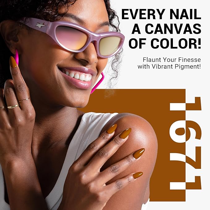 MelodySusie Thick Brown Gel Nail Polish,0.5fl oz Fall Autumn Color Soak Off UV LED Brown Gel Polish Halloween Christmas Gift for Women Nail Art Manicure Salon DIY Nail Design Decoration at Home-1671