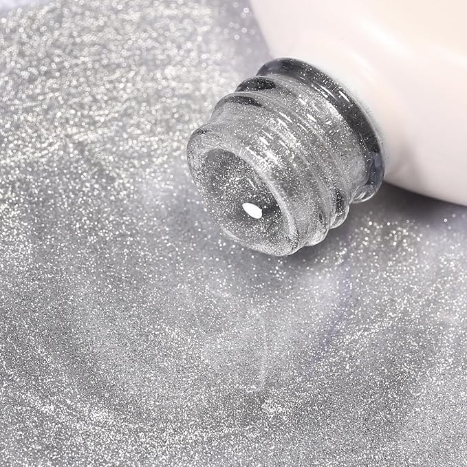 10ml Hema Free Silver Cat Eye Gel Nail Polish Translucent Glassy Color Glitter Gel Polish with Magnet Soak Off Manicure Art DIY Salon for Women