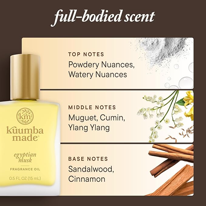 Kuumba Made Egyptian Musk Fragrance Oil 0.5 fl oz (15ml) | Alcohol Free