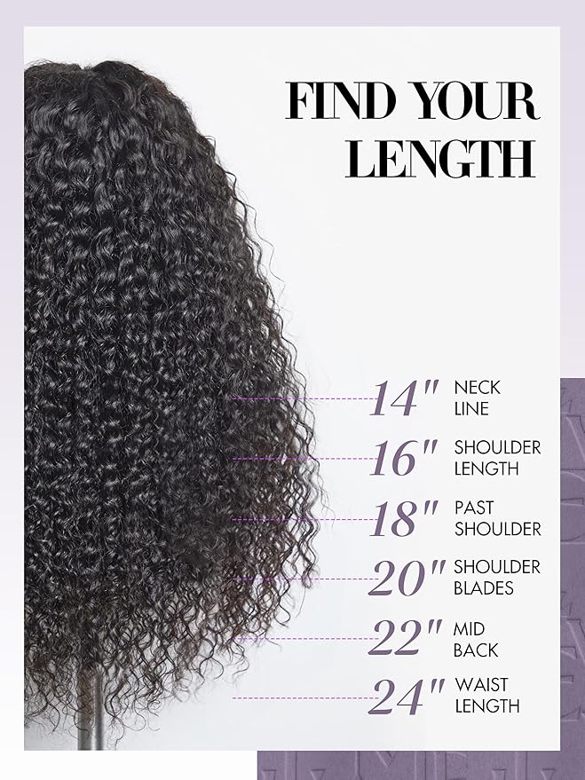 LUVME Burmese Curly Clip in Hair Extensions Real Human Hair Messy Curly Clip Ins Fullness with 1 Pack for Women Brazilian Remy Human Hair Natural Black 135g 24Inch