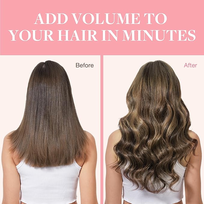 GOO GOO Clip in Hair Extensions Real Human Hair, Remy Human Hair Extensions Clip ins for Women, Natural Human Hair, 20inch 120g 7Pcs, 4D/14/5B Brunette Balayage