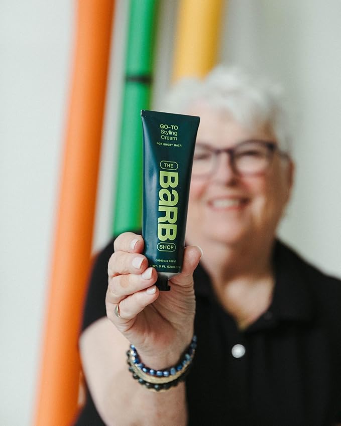 Barb Styling Cream for Women and Men - Soft Hold Hair Styling Cream for Curl Definition and Frizz Control - Lightweight, Natural Finish - Original Scent - 3 fl oz