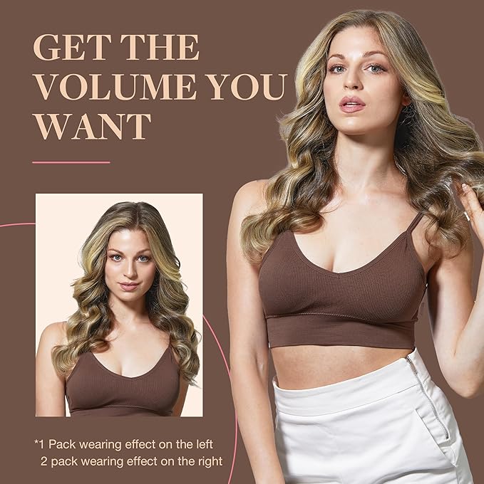 GOO GOO Clip in Hair Extensions Real Human Hair, Remy Human Hair Extensions Clip ins for Women, Natural Human Hair, 18inch 120g 7Pcs, 2/6/18 Balayage Brown to Dirty Blonde