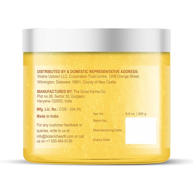 Botanic Hearth Mango Swirl Body Scrub | 8.8 Fl Oz | Exfoliating & Moisturizing Scrub for Smooth, Radiant Skin | Infused with African Shea & Glycolic Acid | 3 in 1 Scrub