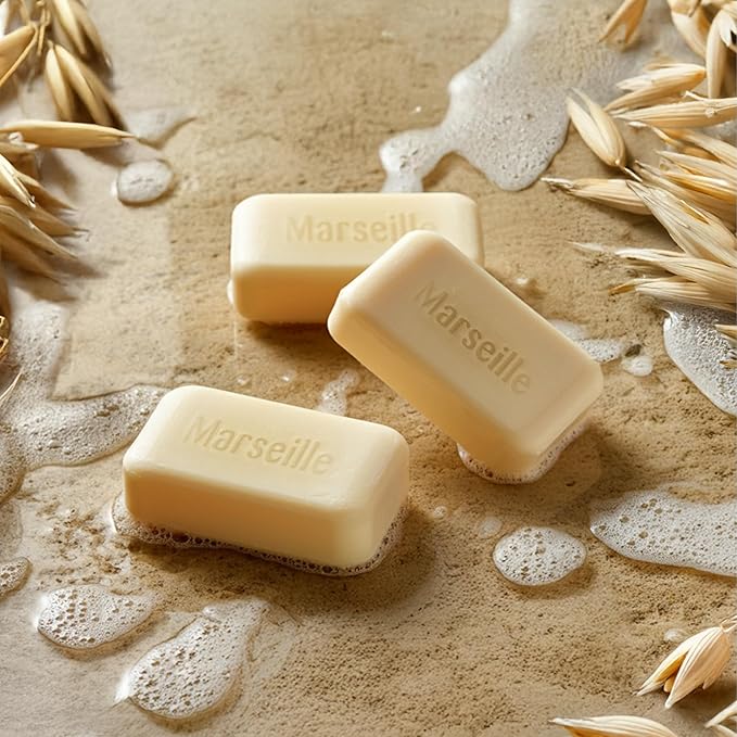 A LA MAISON Oat Milk Bar Soap - Triple French Milled Natural Moisturizing Hand Soap Bar (12 Bars of Soap, 3.5 oz)