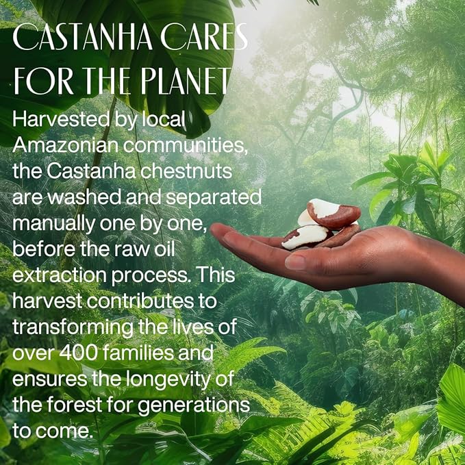 Natura -Brazil Nut (Castanha) Renourishing Liquid Hand Soap - Anti-Dryness - Coconut Derived Cleanser - Vegan Skin Care - Brazilian Beauty Secrets - Self Care & Body Care - 8.4 fl oz (250ml)