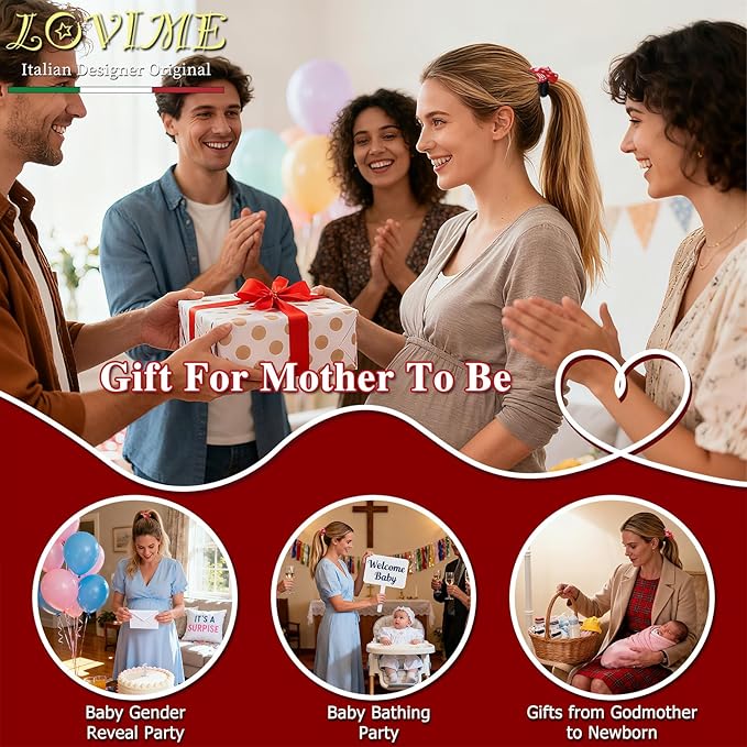 Mom To Be Gift "Guardian Angel" Premium Acetate French Hair Ties, Christian Pregnancy Gifts for Expecting Mom, Unique Wishing Well Cheer Mom Gift, First Time Moms Gifts With Gift Box